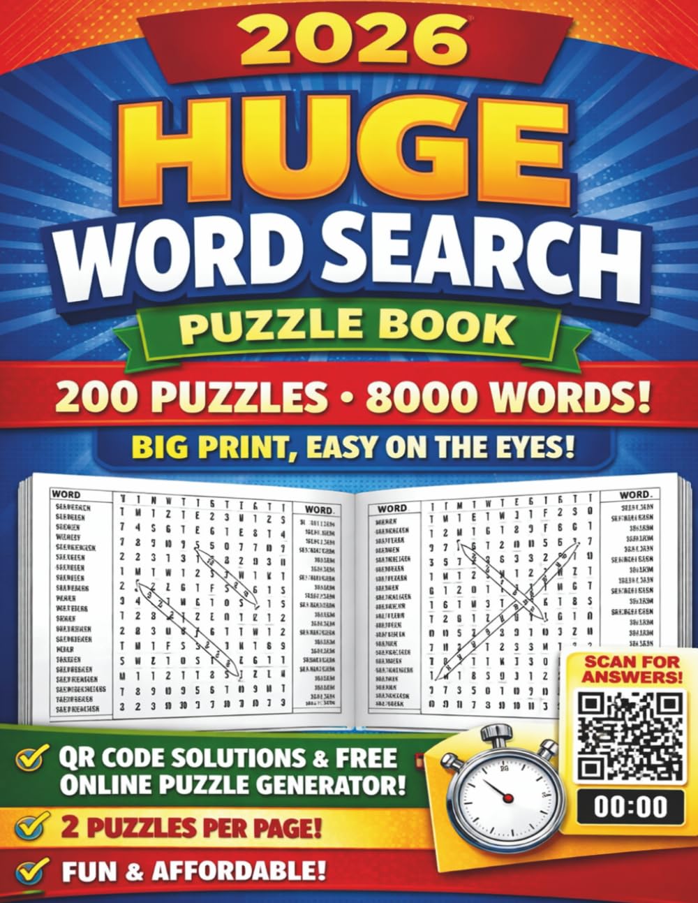 2026 Huge Print Puzzle Book Cover